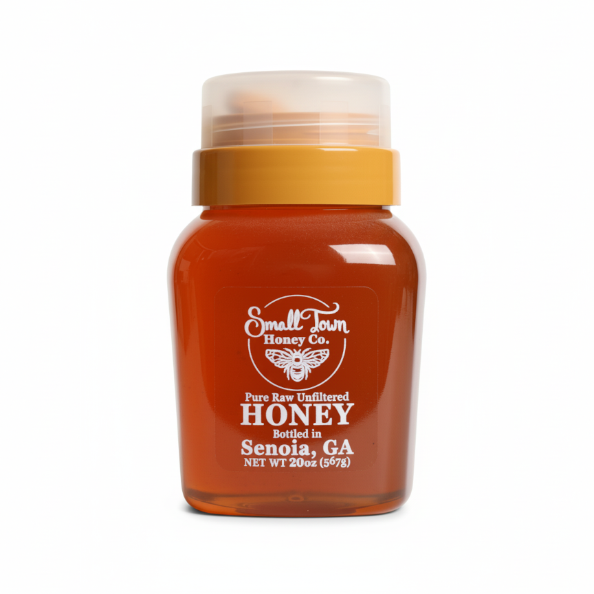 Raw Georgia Wildflower Honey | 20 oz Pour Bottle – Small Town Honey Co